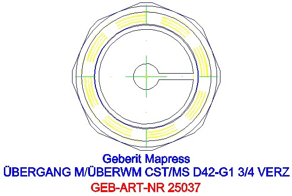 GE Mapress C-Stahl Übergang mit Überwurfmutter d42-G1 3/4 verzinkt_25037_L