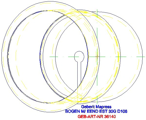 GE Mapress Edelstahl Bogen 30Gr d108 mit Einschubende_36140_G