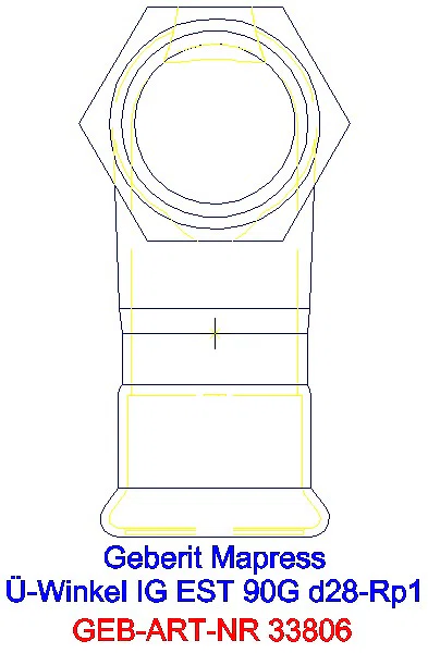 GE Mapress Edelstahl Übergangswinkel 90Gr mit IG d28-Rp1_33806_L