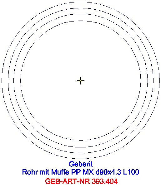GE Silent-Pro Rohr mit Muffe d90mm L100cm_393.404.14.1_A