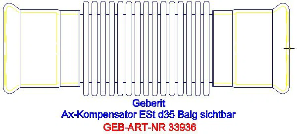 GE Mapress Edelstahl Axialkompensator mit Pressmuffen d35_33936_G