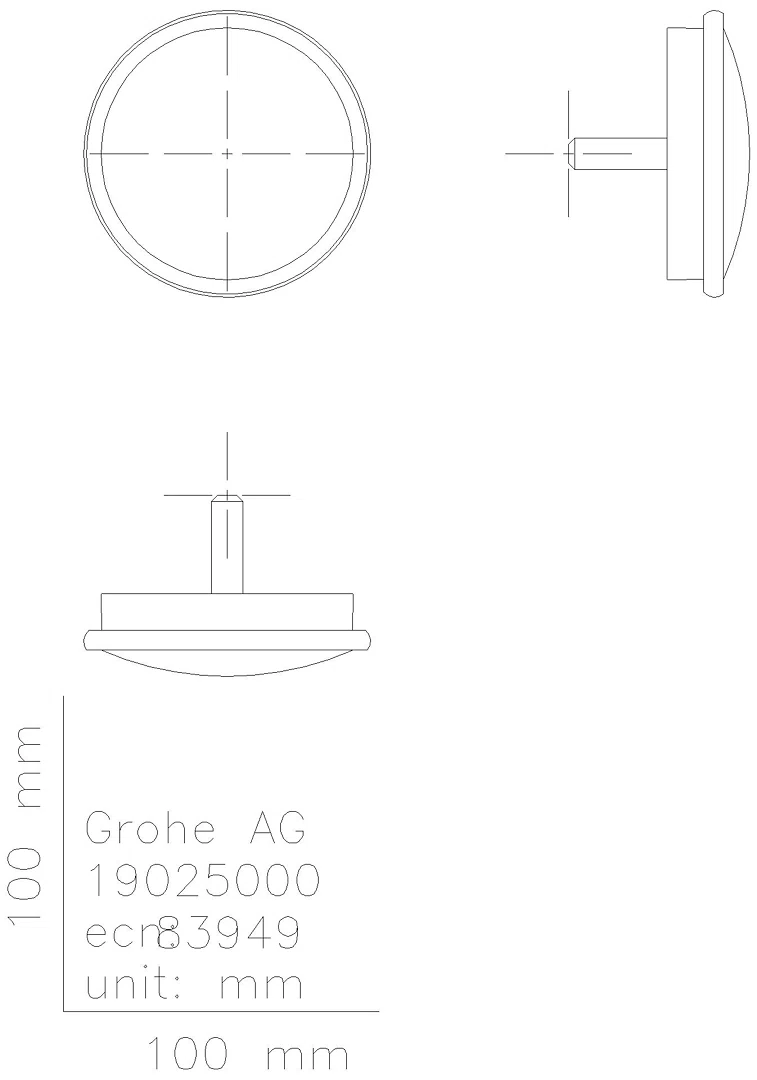 GROHE Ab-/Überlaufgarnitur Talento 19025 Fertigset ohne Unterbau chrom