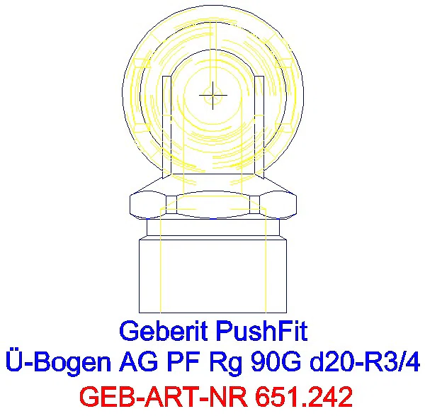 GE PushFit Übergangsbogen 90Gr mit AG Rg d20-R3/4_651.242.00.1_G