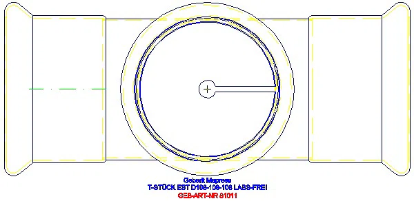 GE Mapress Edelstahl T-Stück egal (LABS-frei) d108-108-108_81011_G