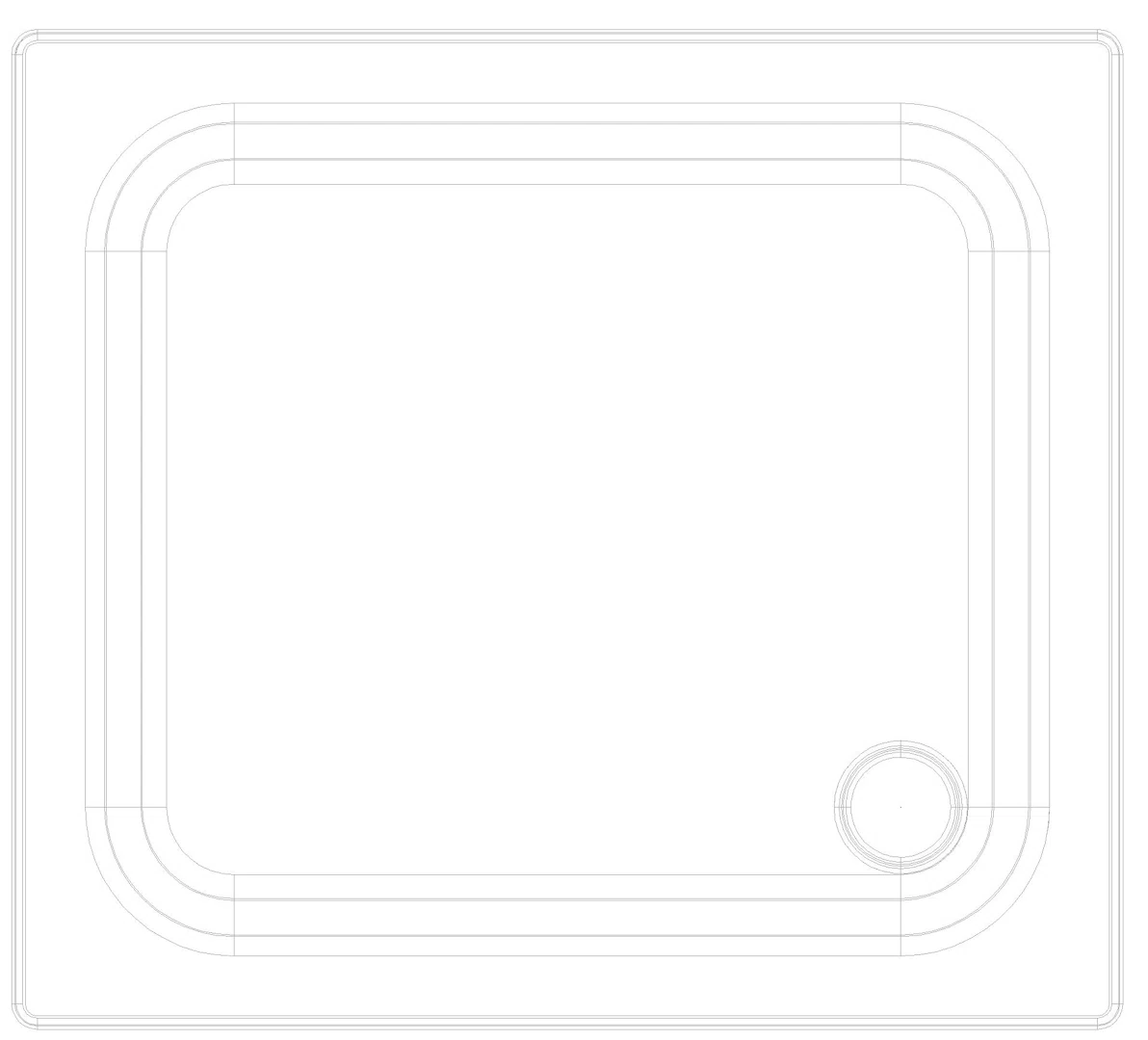 KALDEWEI SUPERPLAN CLASSIC Duschfläche, 900x1000x32 mm, Modell-Nr: 404-1