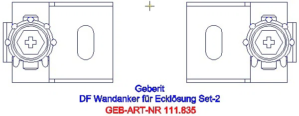 GE Duofix Set Wandanker für Einzelmontage, Ecklösung_111.835.00.1_A