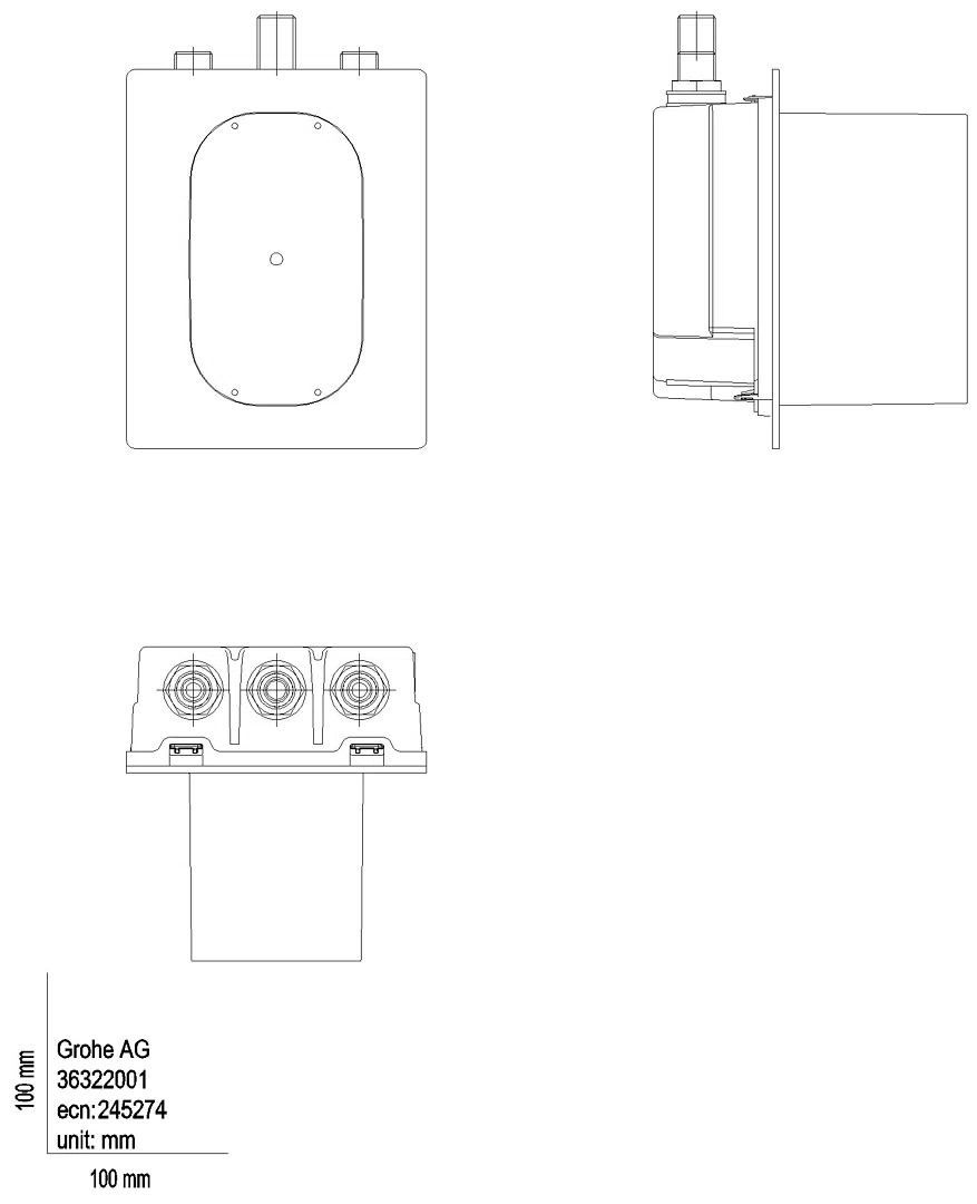 GROHE UP-Einbaukasten Eurosmart CT 36322_1 Mischung für Selbstschluss-FMS