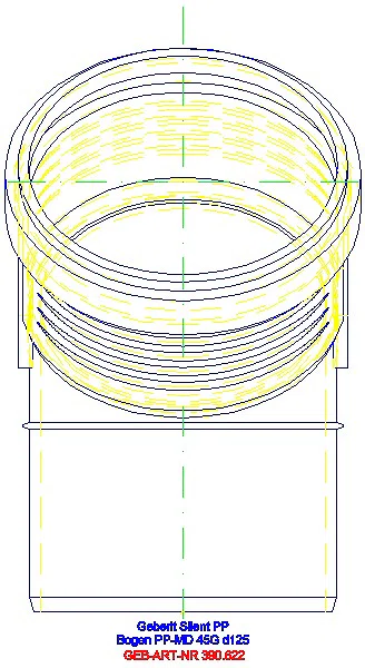 GE Silent-PP Bogen 45Gr d125_390.622.14.1_L