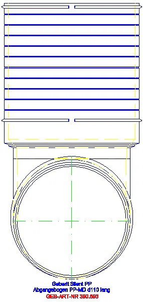 GE Silent-PP Anschlussbogen 90Gr d110_390.593.11.1_L