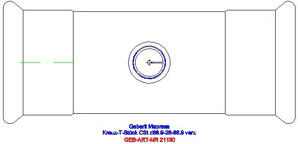 GE Mapress C-Stahl Kreuzstück reduziert d88,9-28-88,9_21130_G