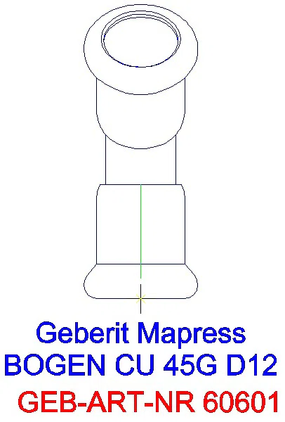 GE Mapress Kupfer Bogen 45Gr d12_60601_L