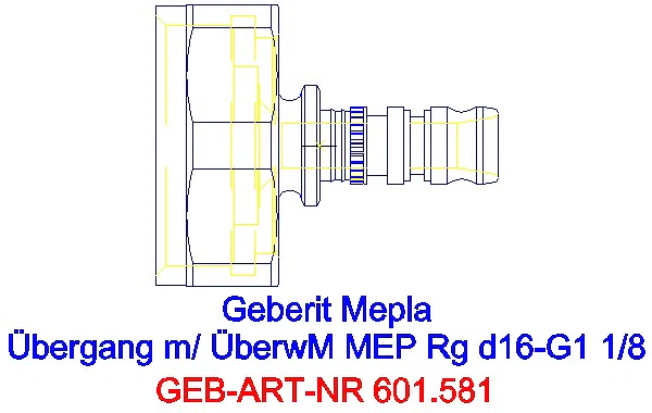 GE Mepla Übergang mit Überwurfmutter Rg d16-G1 1/8_601.581.00.5_G
