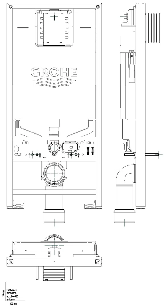 GROHE WC-Element Rapid SLX 39596 1,13 m Bauhöhe