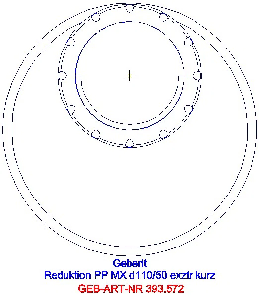 GE Silent-Pro Reduktion exzentrisch d110/50_393.572.14.1_G