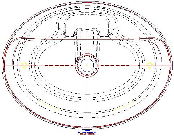 VariForm Aufsatzwaschtisch, oval mit Hahnlochbank, 60x45cm, o. Ül._500.773.01.2_G