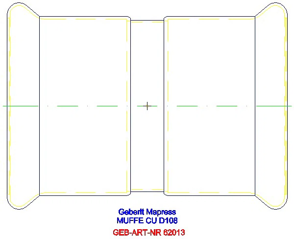 GE Mapress Kupfer Muffe d108_62013_A