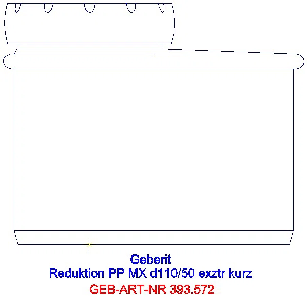 GE Silent-Pro Reduktion exzentrisch d110/50_393.572.14.1_L