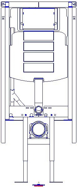 GE Duofix Element f. WWC, 112cm m. Sigma UP-SPK 12 cm, Ecklösung_111390006_A