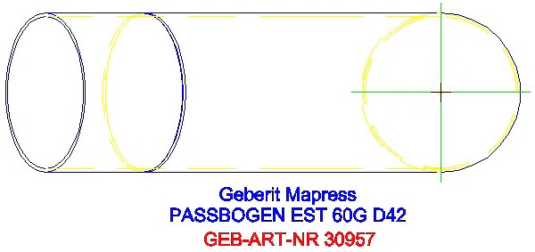 GE Mapress Edelstahl Passbogen 60Gr d42_30957_G
