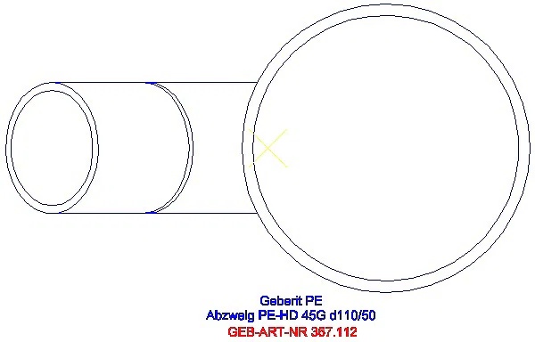 GE PE Abzweig 45Gr d110/50_367.112.16.1_G