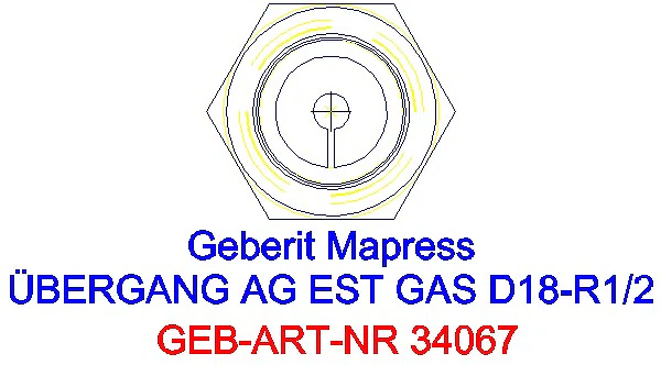 GE Mapress Edelstahl Übergang mit AG (Gas) d18-R1/2_34067_L