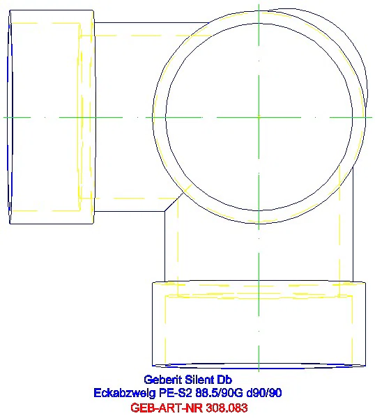 GE Silent-db20 Eckabzweig 88,5Gr d90/90_308.083.14.1_G