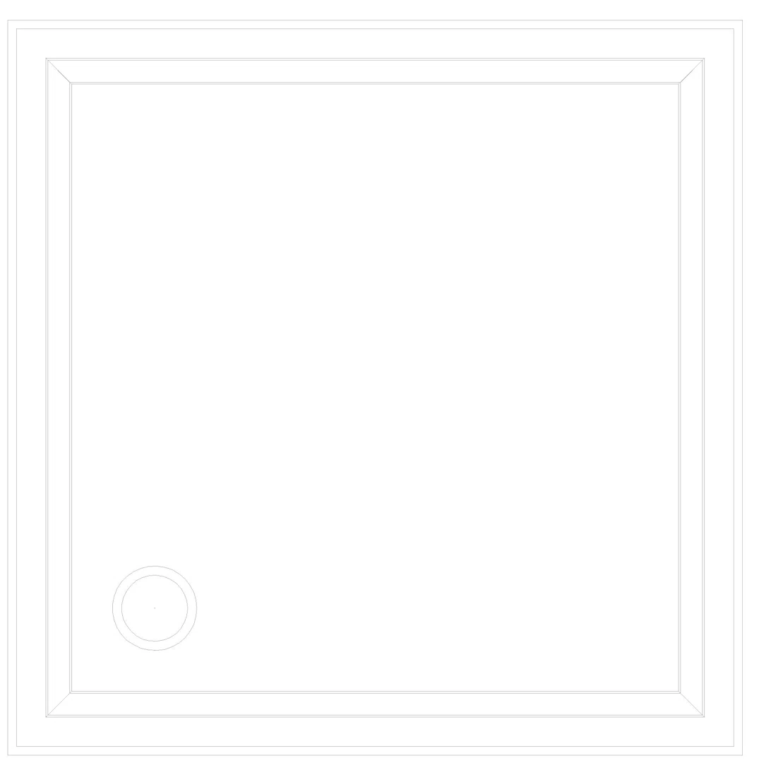 KALDEWEI DUSCHPLAN Duschfläche, 1000x1000x32 mm, Modell-Nr: 392-1