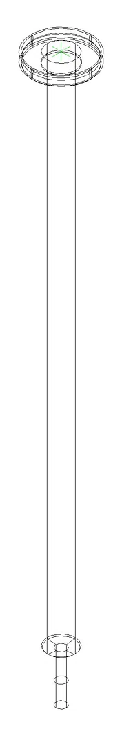 HEWI Deckenabhängung Ser 801, matt, d:33, AM:600mm signalweiß