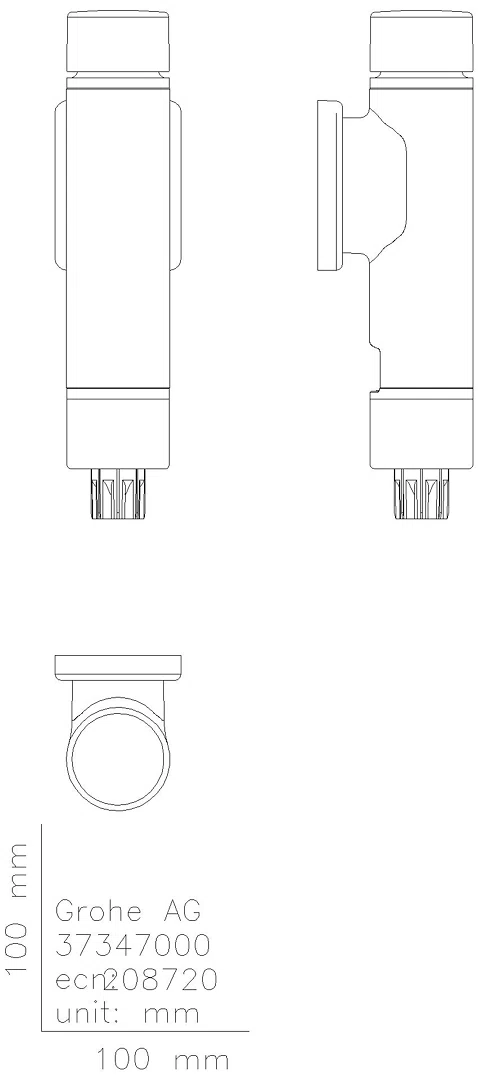 GROHE WC-Druckspüler Rondo A.S. 37347 DN 20 chrom