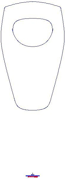 Renova Urinal, Zulauf von hinten Abgang nach hinten, KeraTect_235300600_A