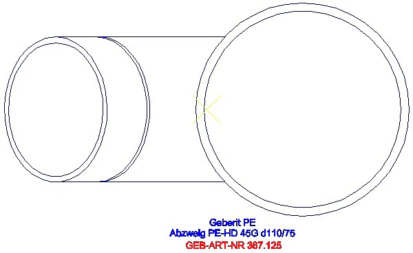 GE PE Abzweig 45Gr d110/75_367.125.16.1_G