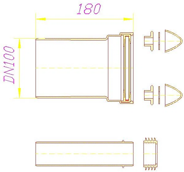 DALLMER Wand-WC-Anschluss-Set 786, DN 100