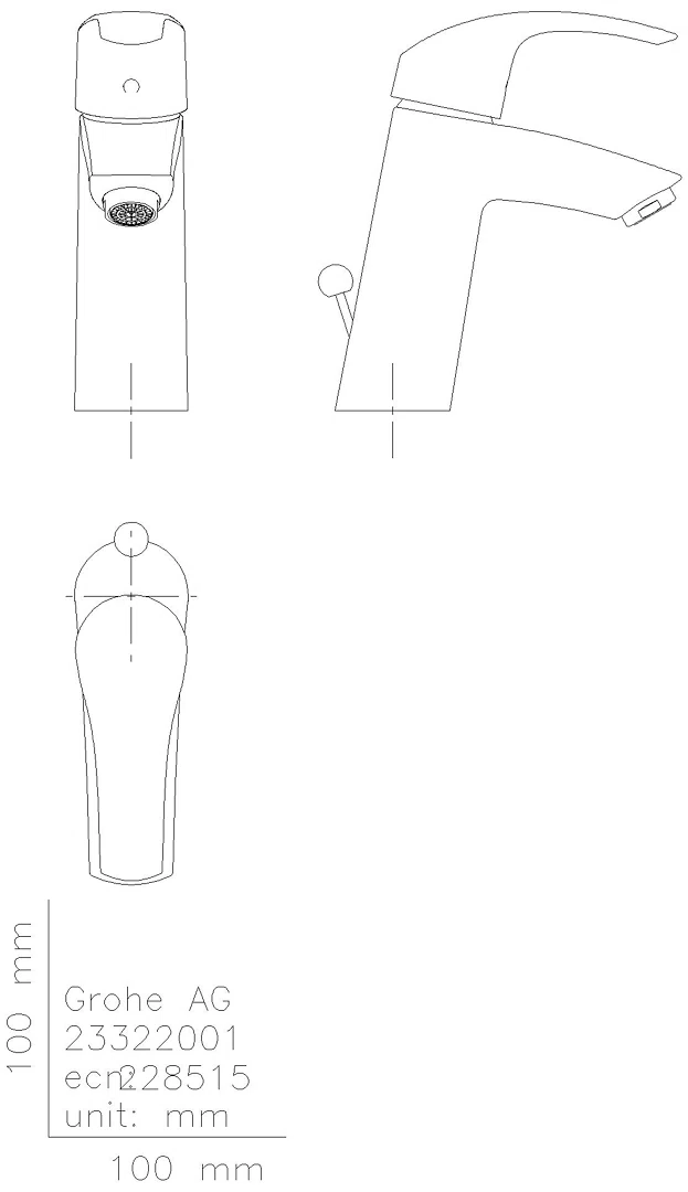 GROHE Einhand-Waschtischbatt. Eurosmart 23322_1 mittelhoch chrom