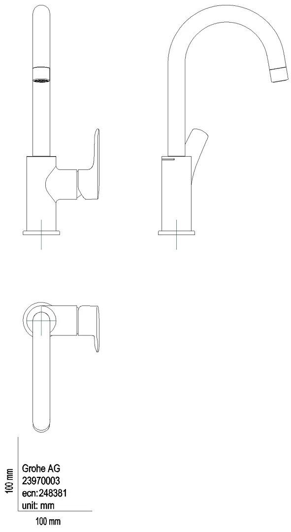 GROHE EH-WT-Batterie Eurosmart 23970_3 L-Size Push-open Ablaufgarnitur chrom
