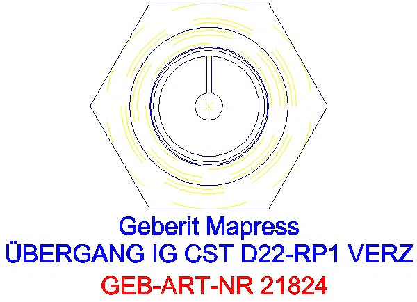 GE Mapress C-Stahl Übergang mit IG d22-Rp1 verzinkt_21824_L