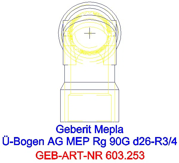 GE Mepla Übergangsbogen 90Gr mit AG Rg d26-R3/4_603.253.00.5_G
