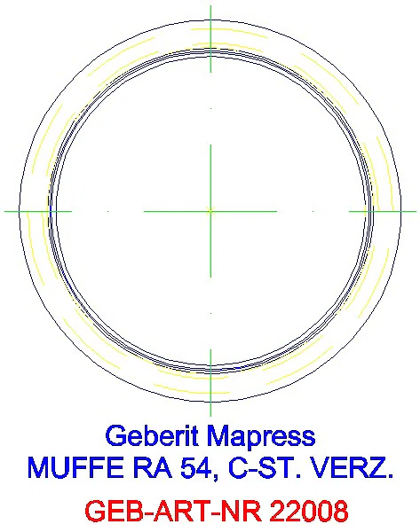 GE Mapress C-Stahl Muffe d54 verzinkt_22008_L