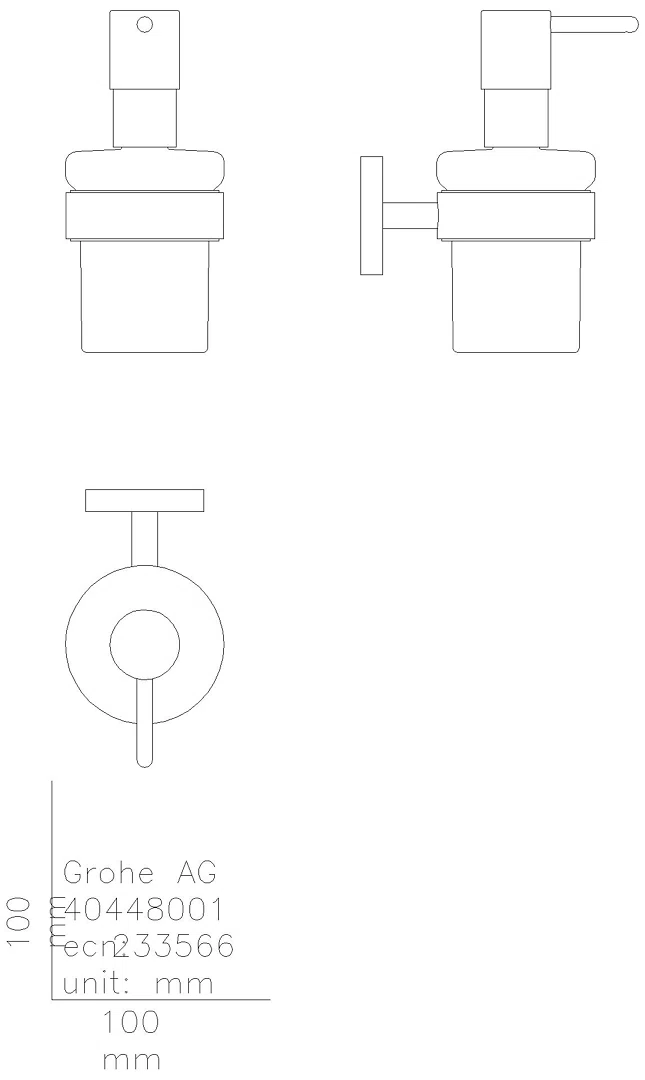 GROHE Seifenspender Essentials 102257 mit Halter matt black