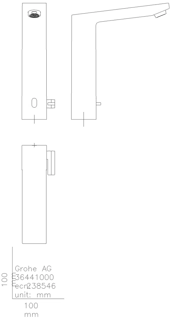 GROHE WT-IR-Elektronik Eurocube E 36441 Mischung 6V hard graphite gebürstet