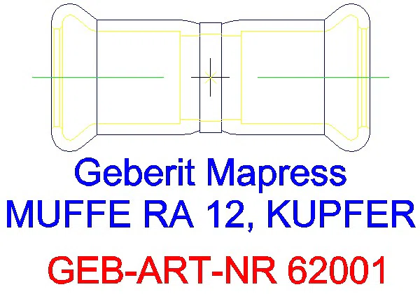 GE Mapress Kupfer Muffe d12_62001_A
