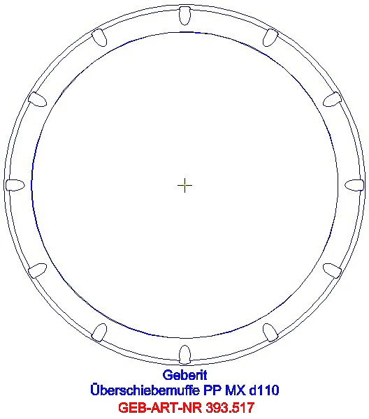 GE Silent-Pro Überschiebemuffe d110mm_393.517.14.1_G
