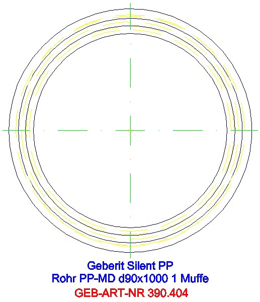 GE Silent-PP Rohr mit Muffe d90x3,1 L:100cm_390.404.14.1_G
