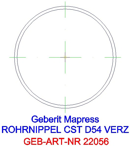 GE Mapress C-Stahl Rohrnippel außen verzinkt d54_22056_A