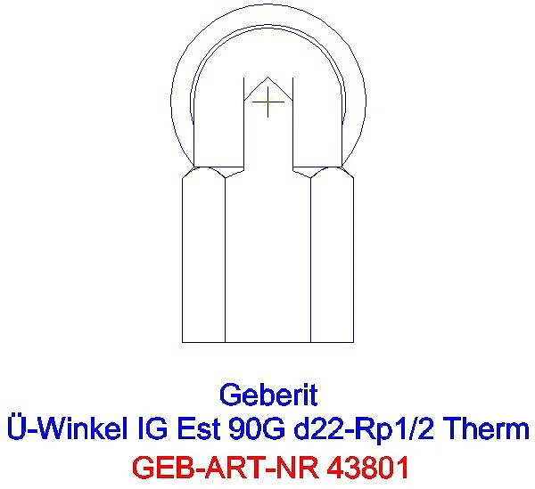 GE Mapress Therm Übergangswinkel 90Gr mit IG d22-Rp1/2_43801_G