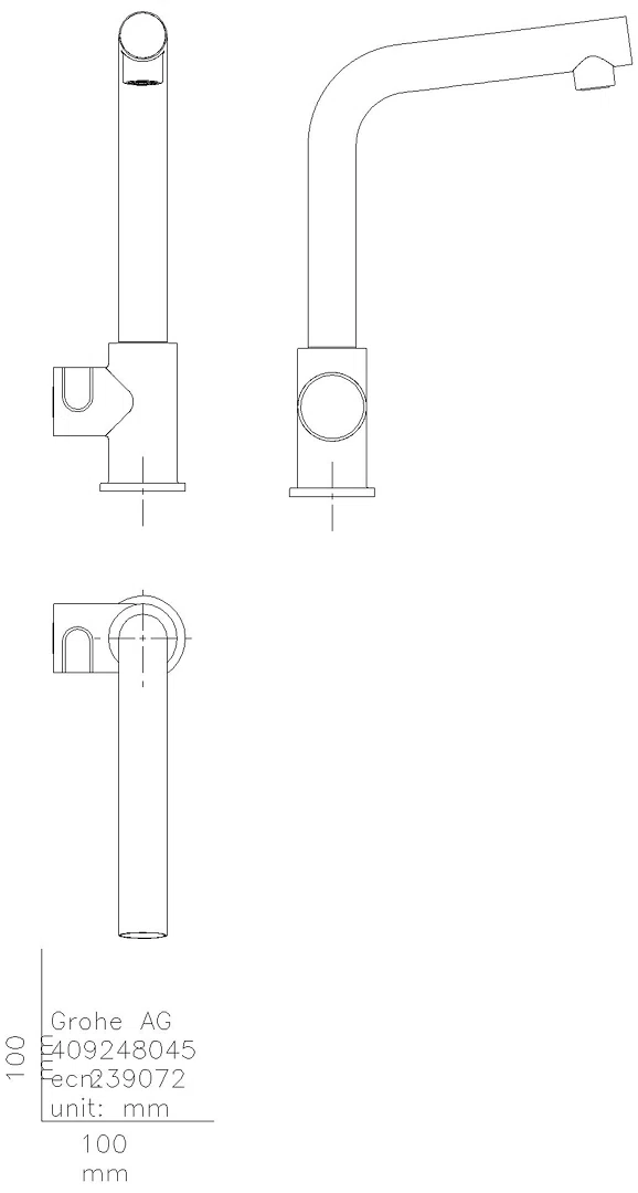 GROHE Standventil/Boiler GROHE Red Mono 30339_1 M-Size L-Auslauf chrom