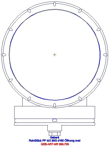 GE Silent-Pro Reinigungsstück 90Gr mit ovaler Serviceöffnung d160mm_393.703.14.1_G