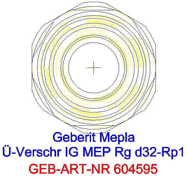 GE Mepla Übergangsverschraubung mit IG Rg d32-Rp1_604.595.00.5_L