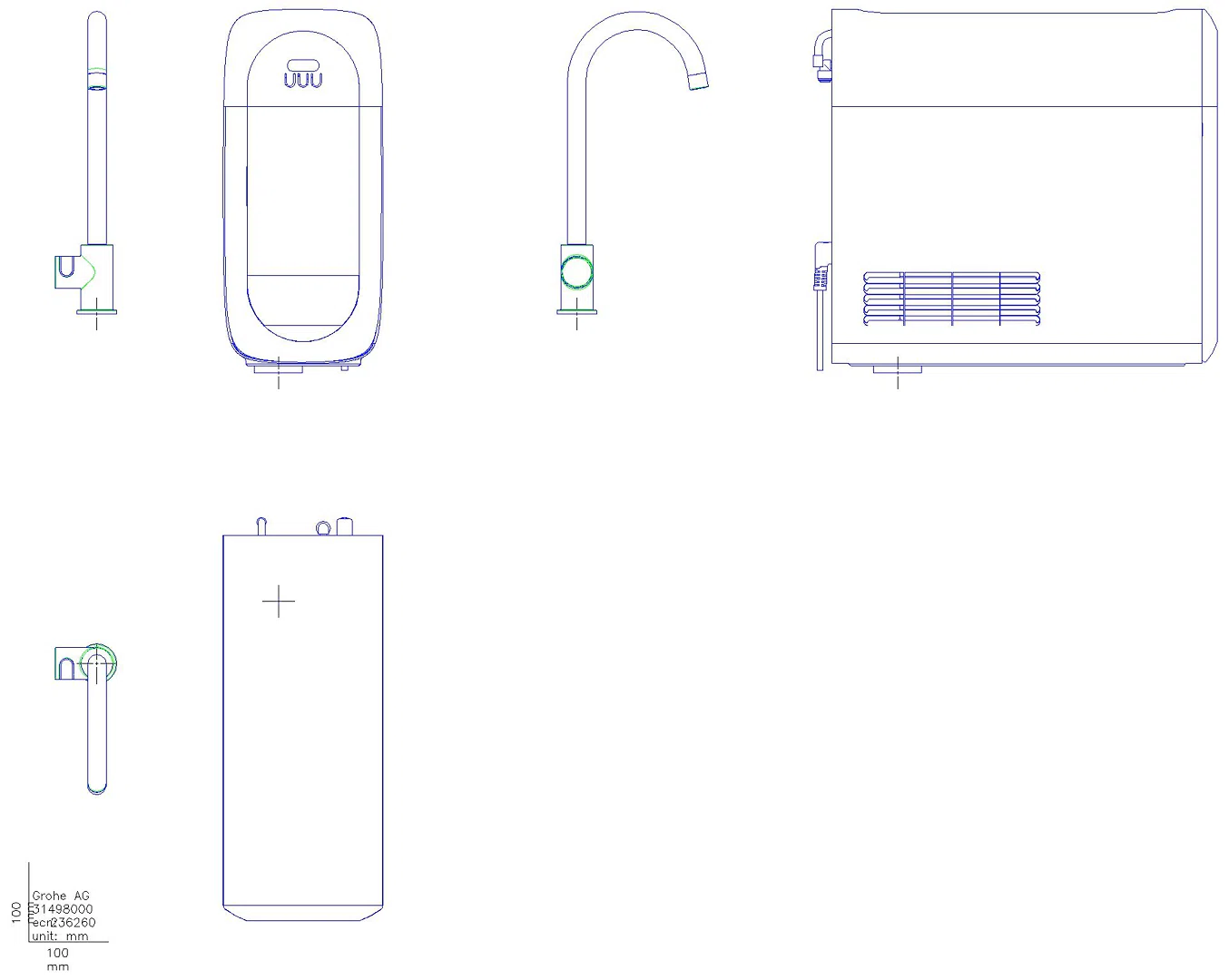 GROHE Starterkit GROHE Blue Home Mono 31498_1 BT/WIFI C-Auslauf supersteel