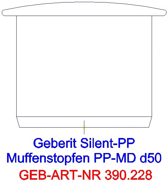 GE Silent-PP Muffenstopfen d50_390.228.14.1_A