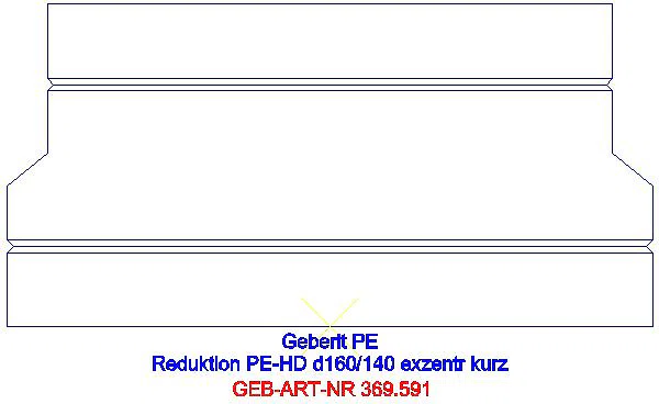 GE PE Reduktion exzentrisch kurz d160/140_369.591.16.1_L